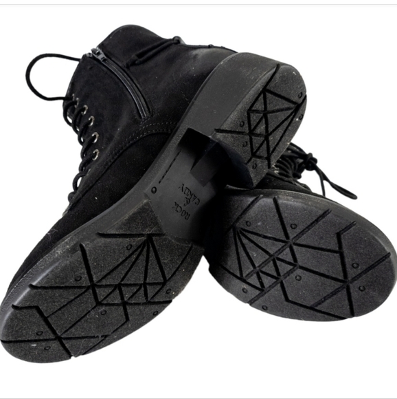 Rock & Candy by Zigi Hurley Faux Suede Ankle Lace-up Boots Black 7 - Picture 9 of 9